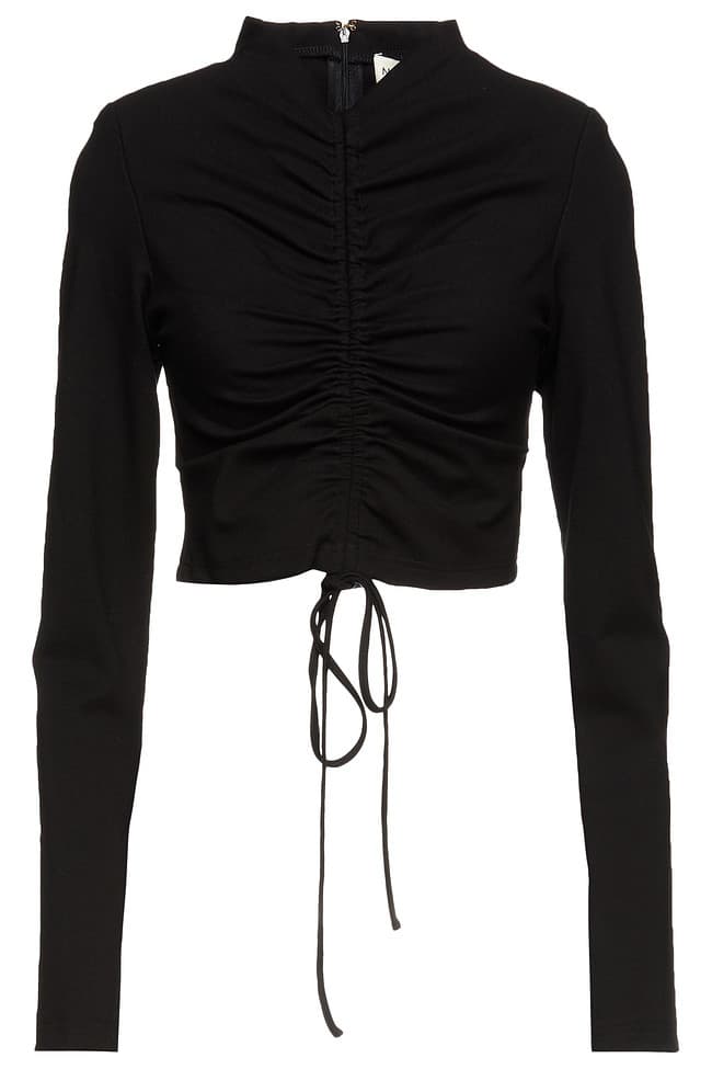 Fleur Cropped Ruched Jersey Top - Image 2