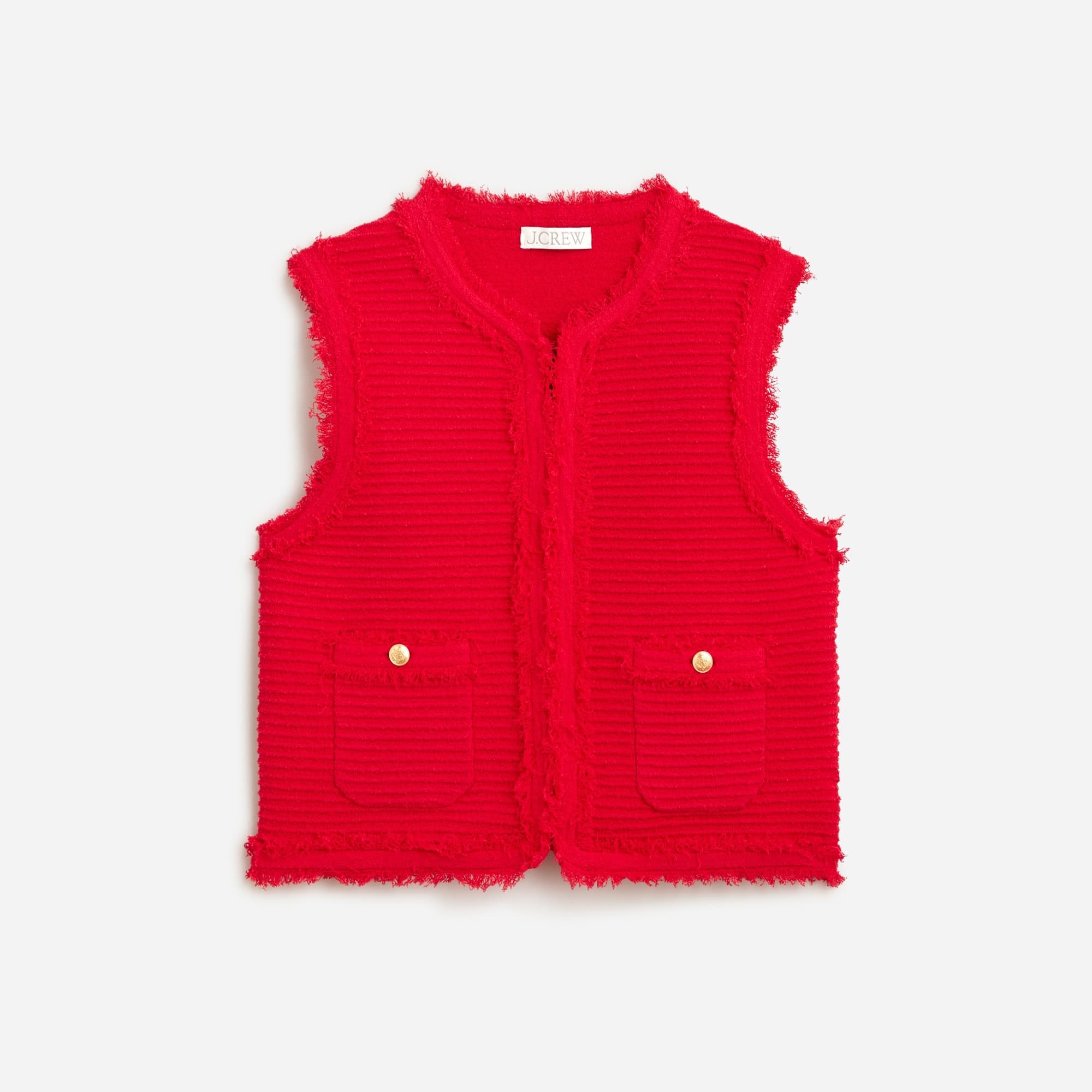 Textured Vest In Fine Boucl Eacute - Image 2