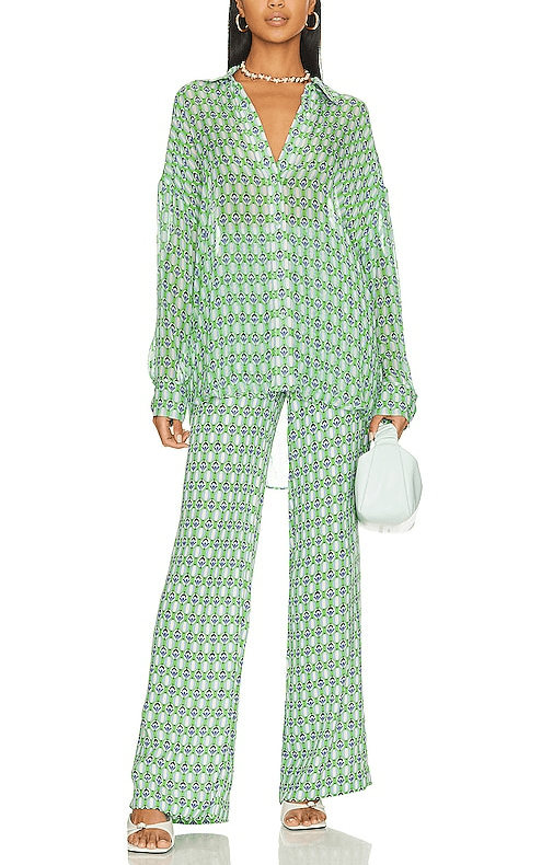 The Friday Shirt In Retro Mosaic Print - Image 1