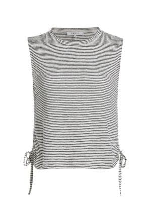 Frame Striped Linen Muscle Tee - Image 2
