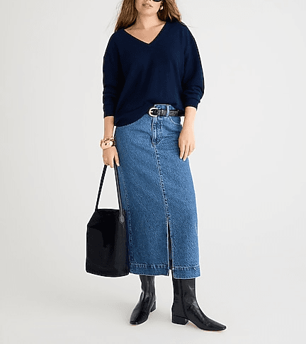 Cashmere Relaxed V-Neck Sweater - Image 1
