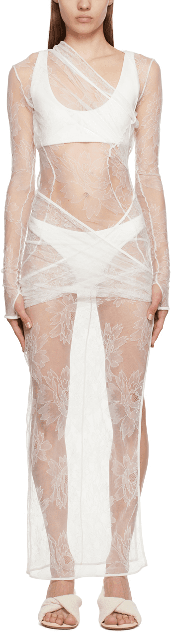 White Le Papier 'la Robe Piombone' Maxi Dress - Image 1