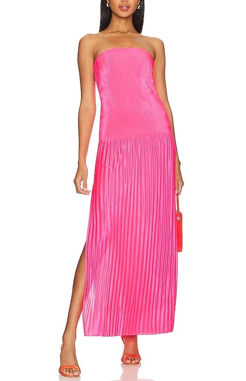 Anita Maxi Dress In Bright Pink - Image 1