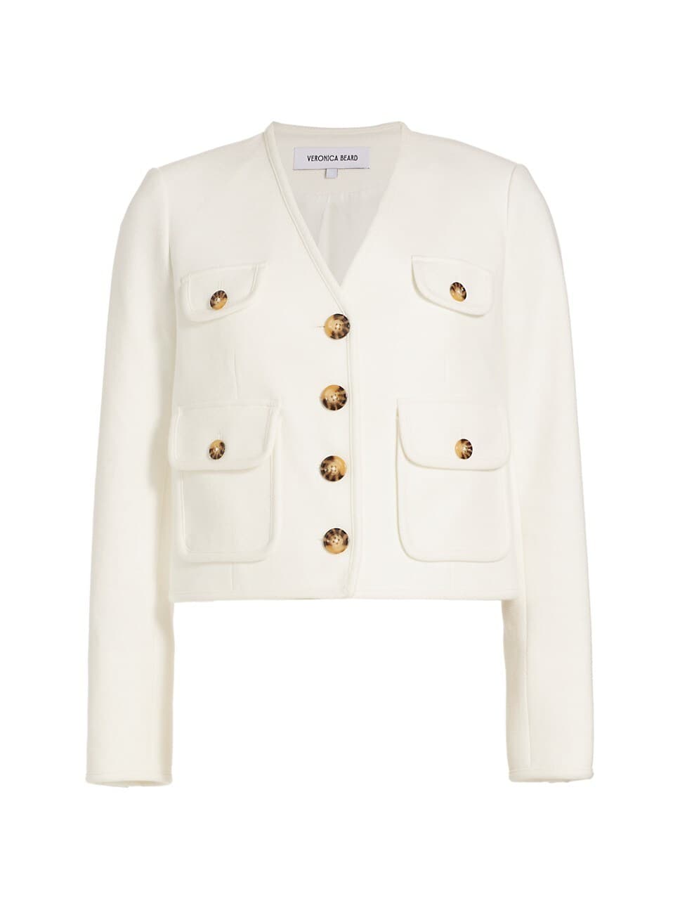 Isola Stretch Cotton-Blend V-Neck Jacket - Image 2