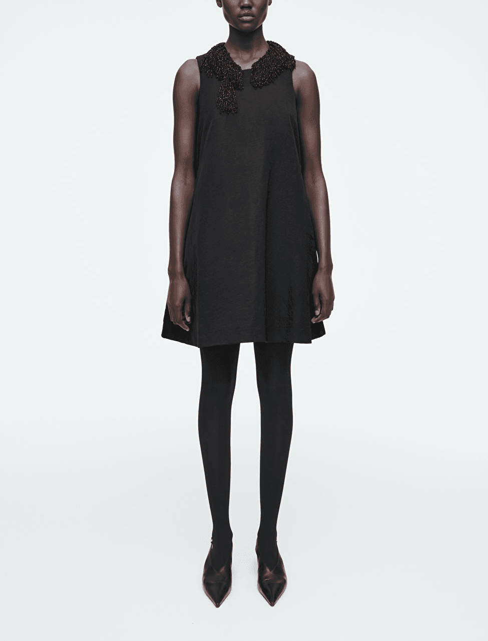 Embellished Racer-Neck Dress - Image 1
