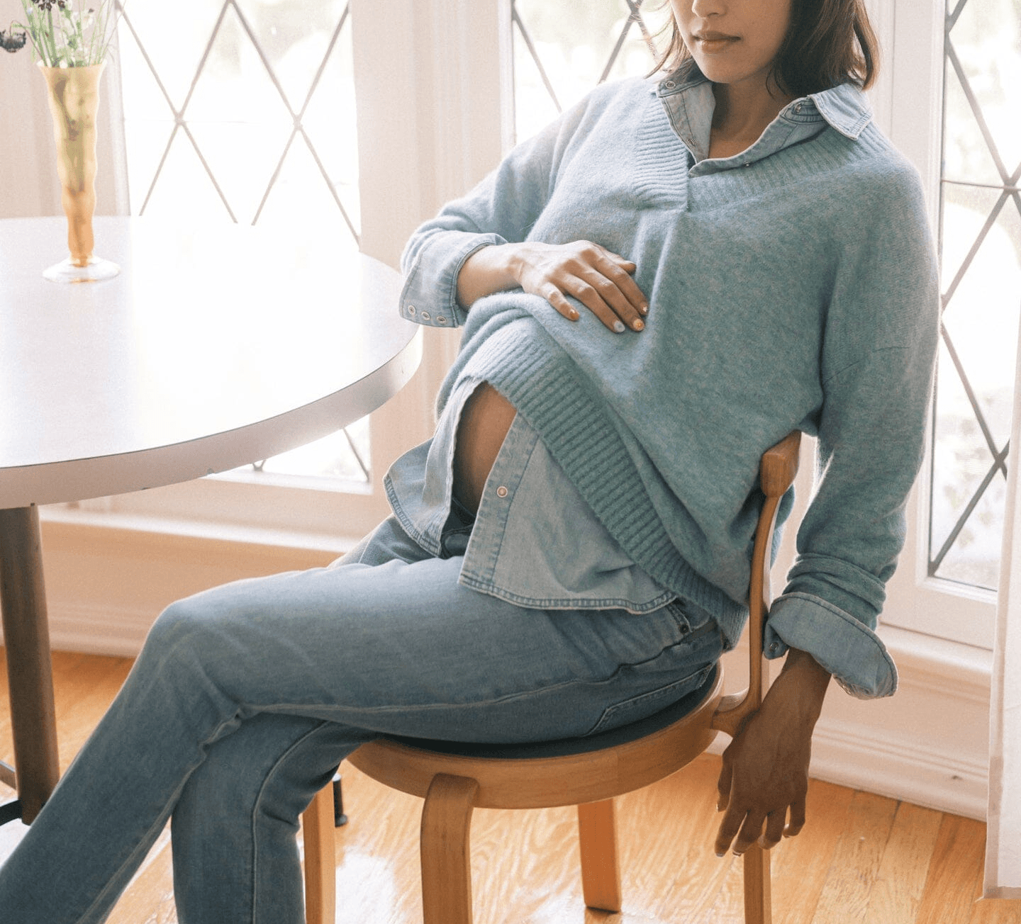 The Mina V-Neck Sweater - Image 1