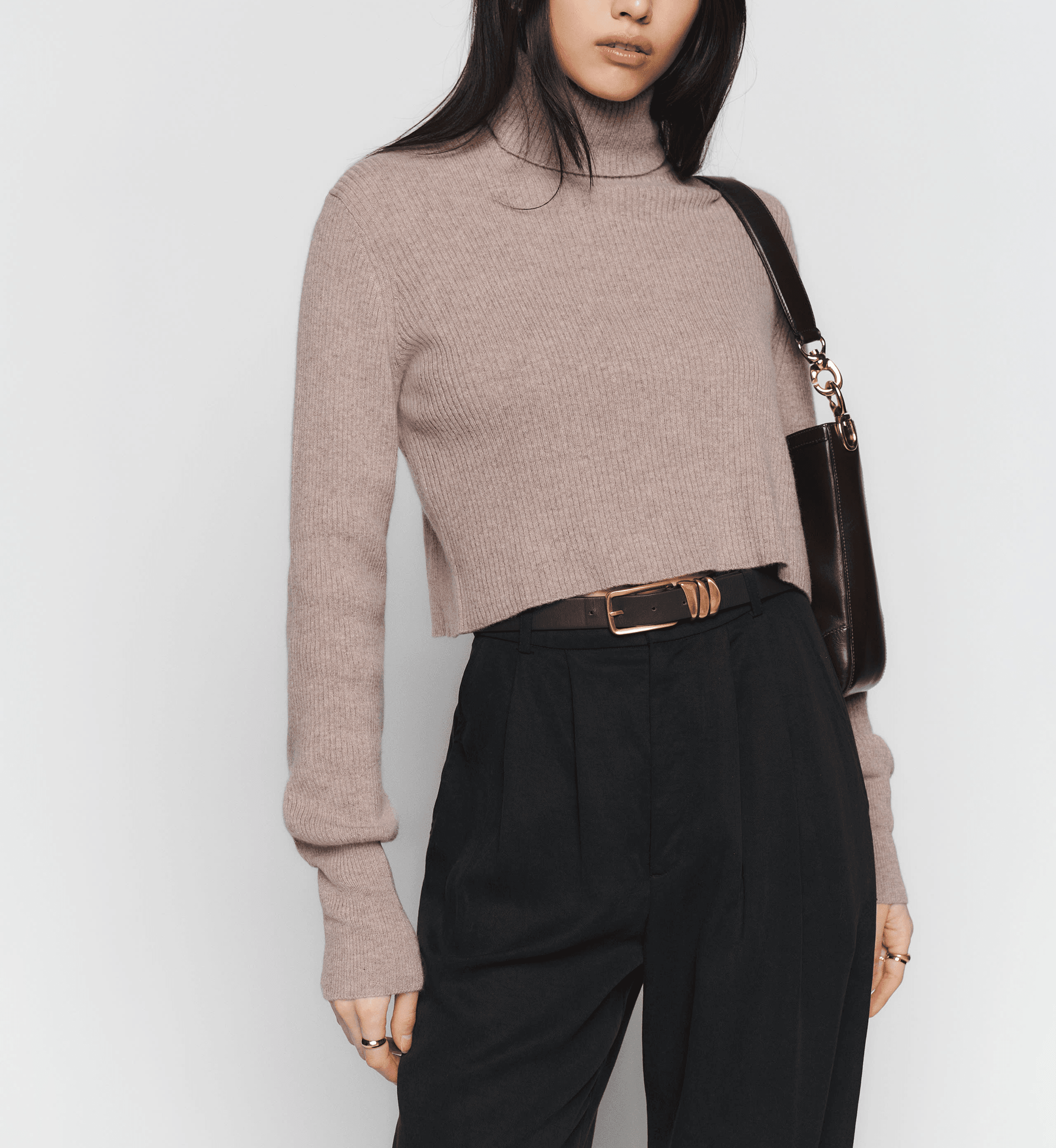 Luisa Cropped Cashmere Sweater - Image 1