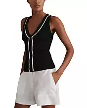 Reiss Lanette Ribbed Knit Top - Image 1