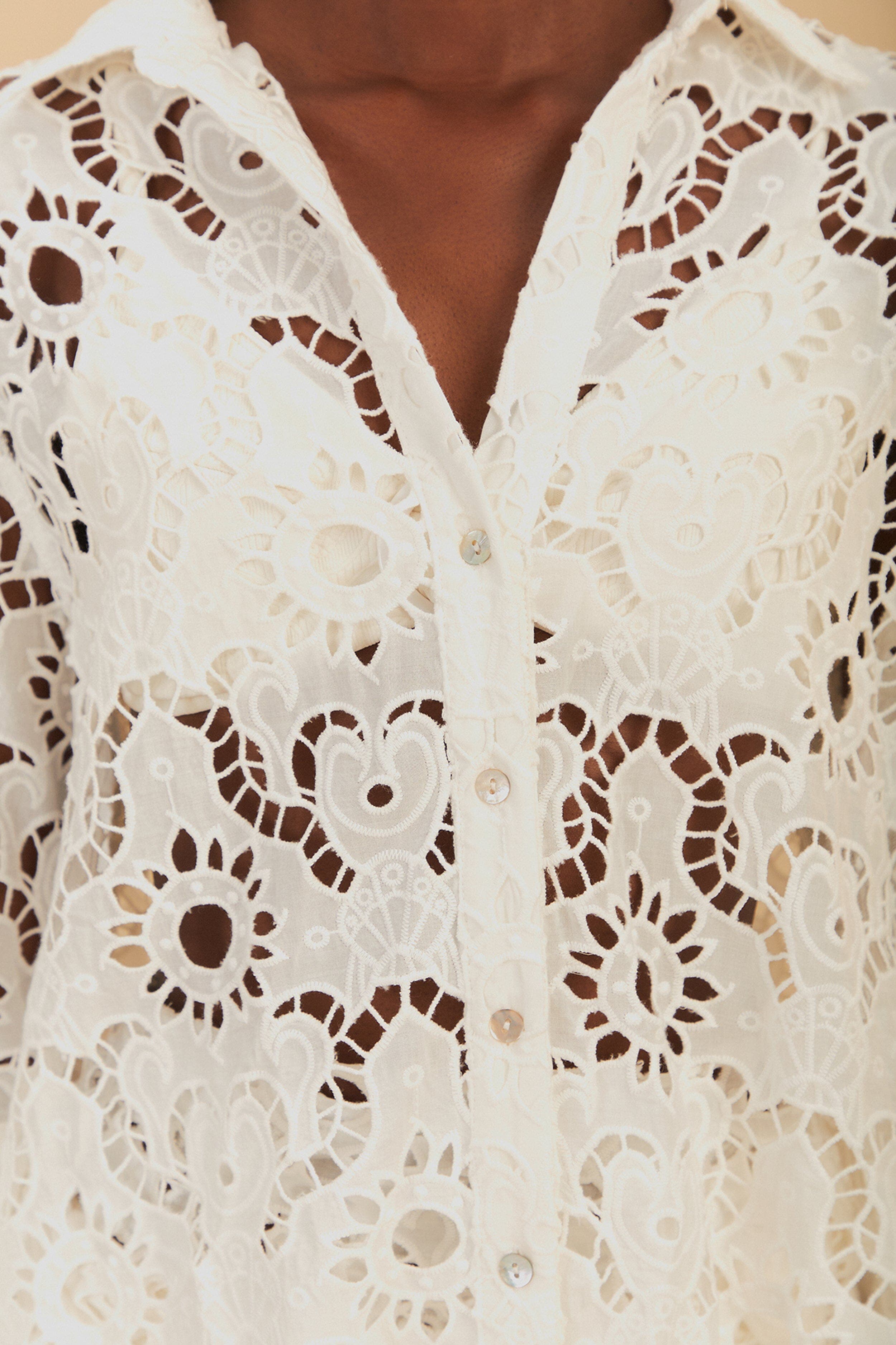 White Sun Eyelet Shirt - Image 2