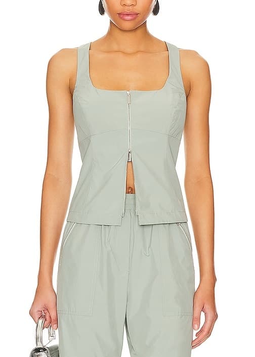 Violet Top In Sage - Image 1