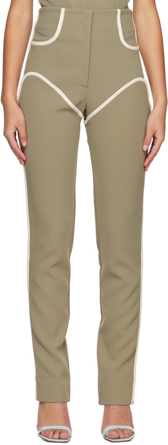 Khaki Cowboy Trousers - Image 2