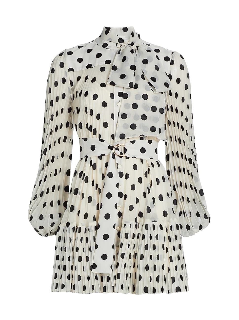 Polka Dot Pussybow Minidress - Image 2