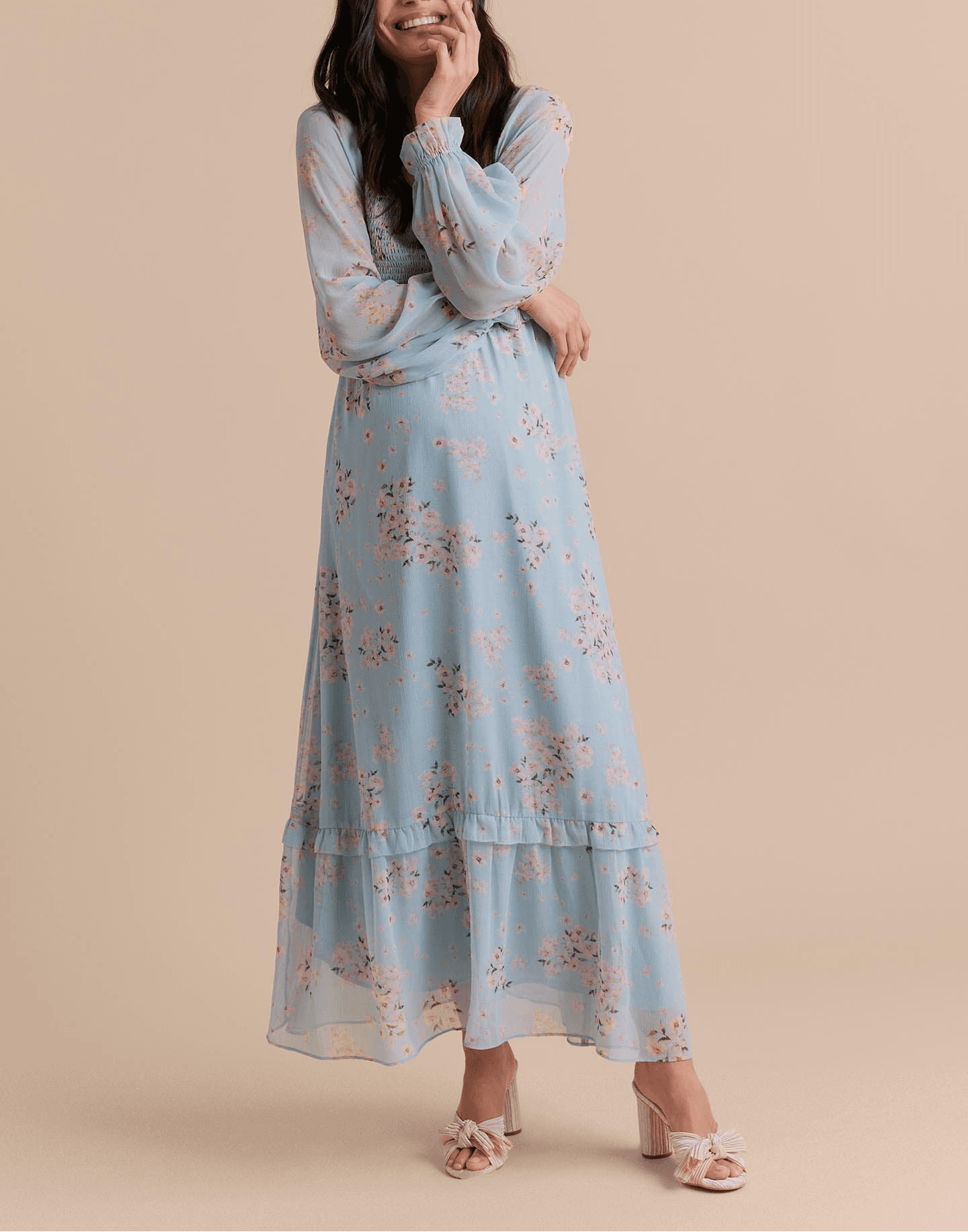Smocked Bodice Empire Waist Dress - Image 2