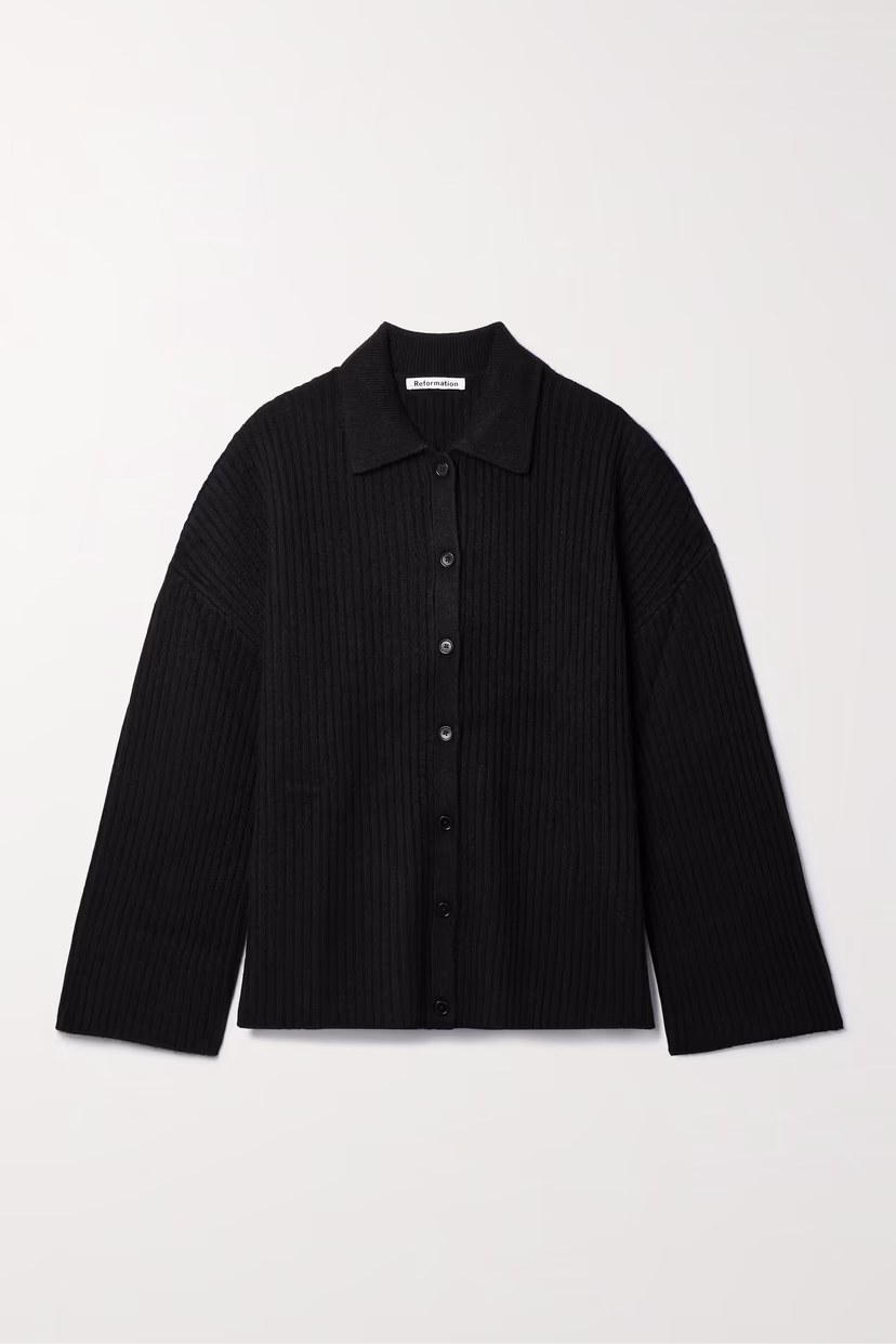 fantino ribbed recycled cashmere-blend cardigan - Image 1