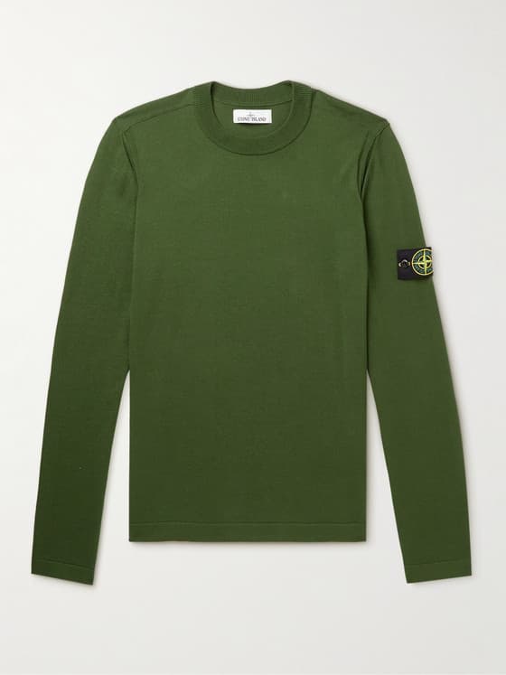 Logo-Appliqud Cotton-Blend Sweater - Image 1