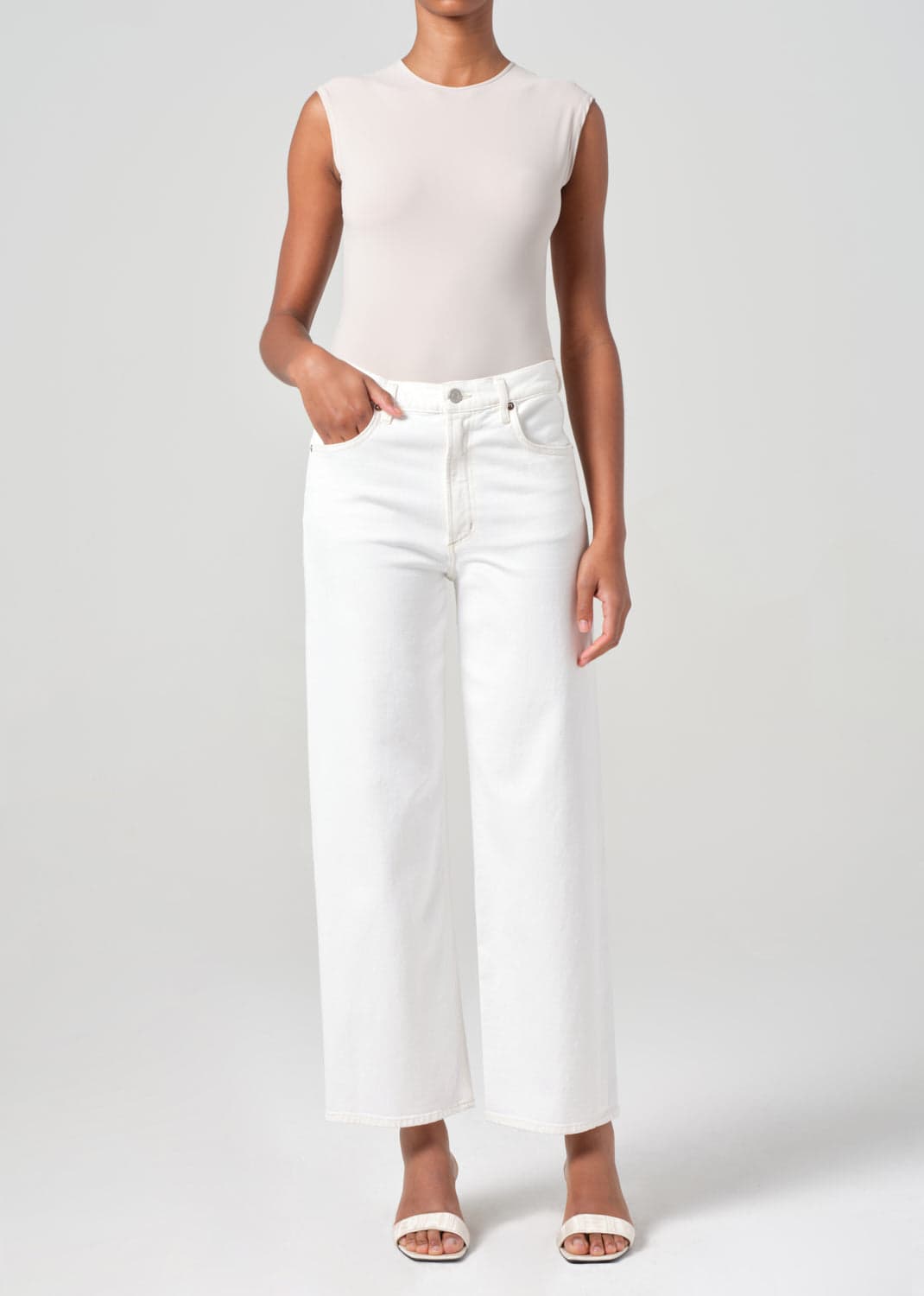 Ren Jean (stretch) In White Wash - Image 1