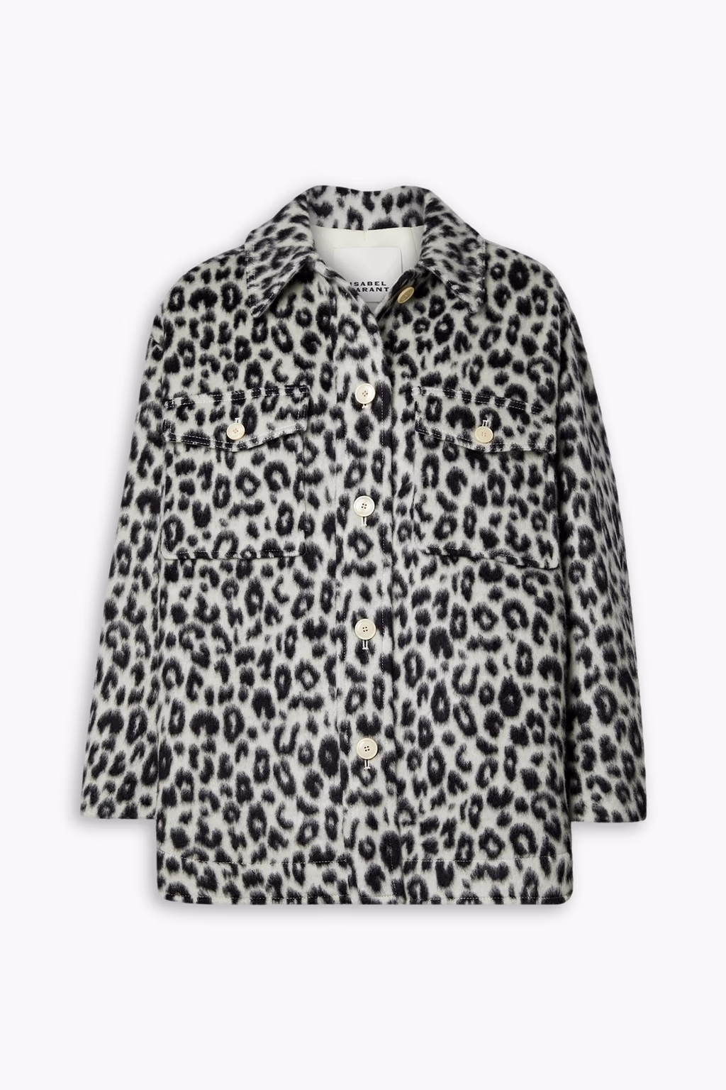 Odelino Leopard-Print Wool Jacket - Image 2