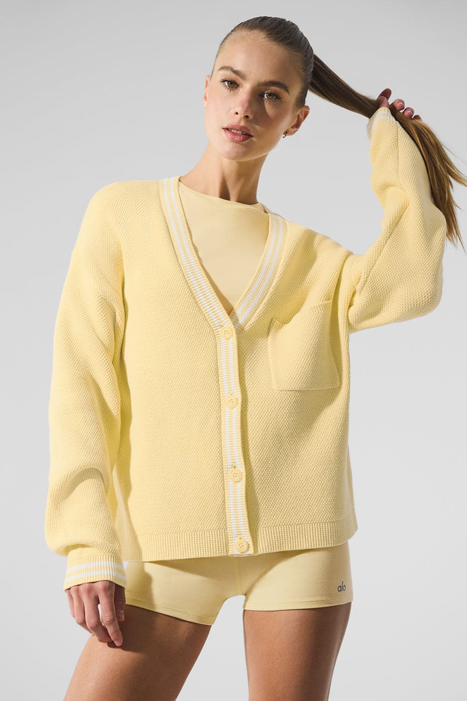 Tennis Club Sweater Knit Cardigan - Image 1