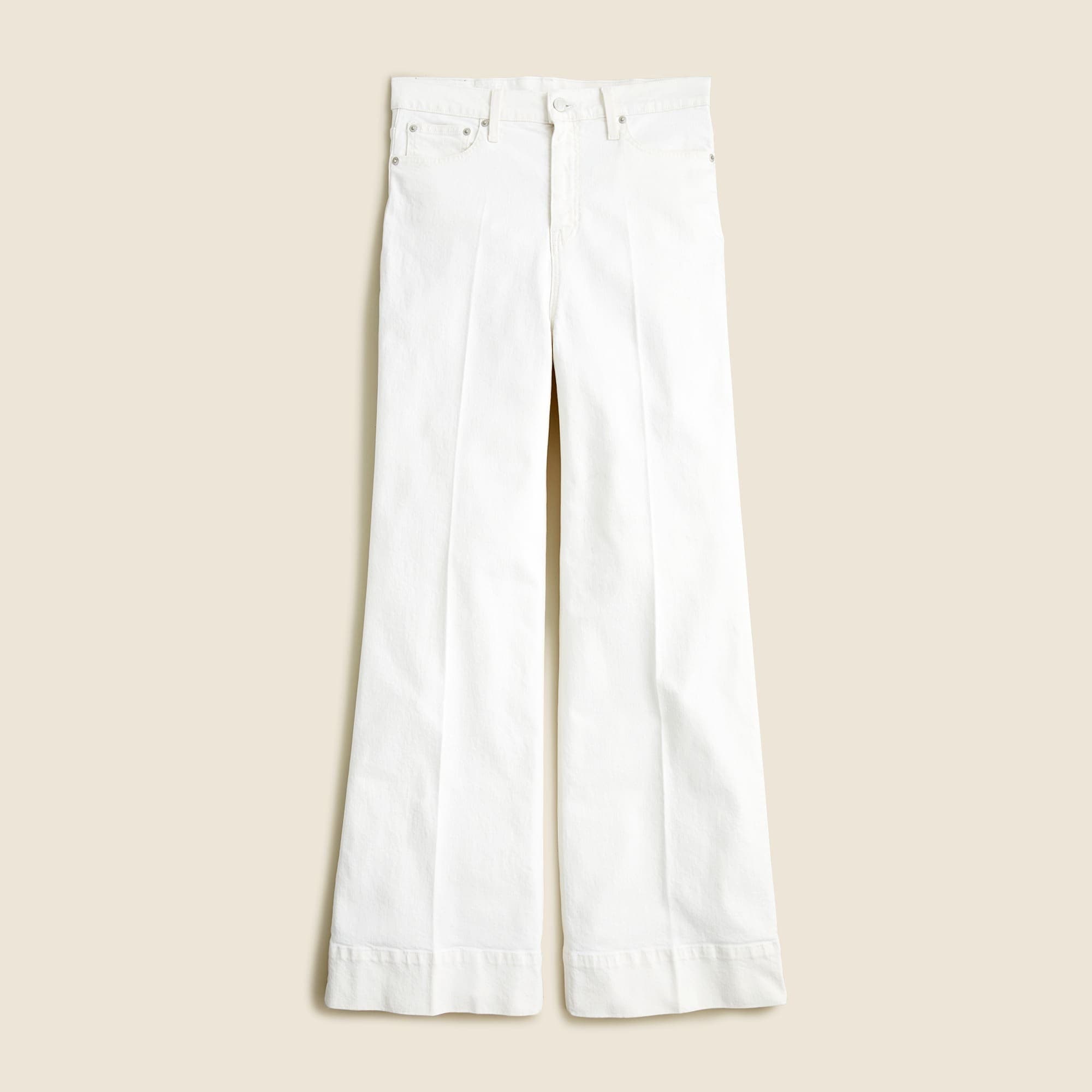 Wide Leg Denim Trouser In White - Image 2