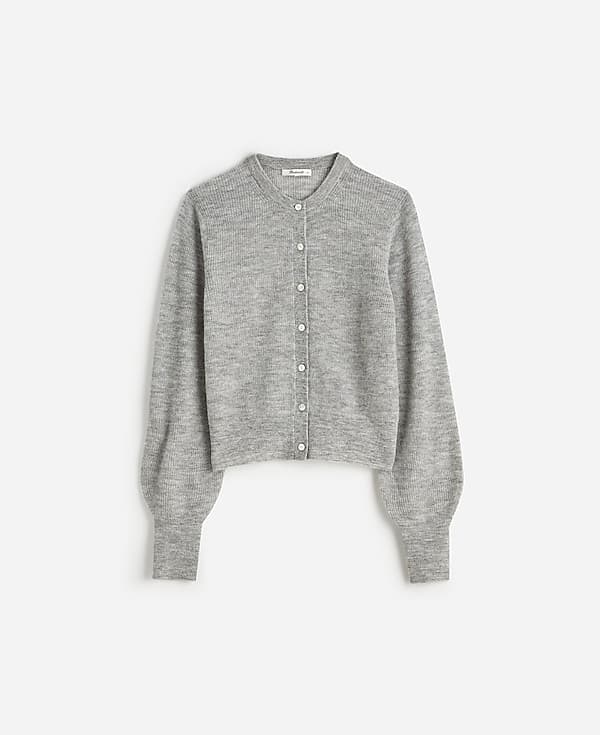 Ribbed Alpaca-Blend Cardigan Sweater - Image 2