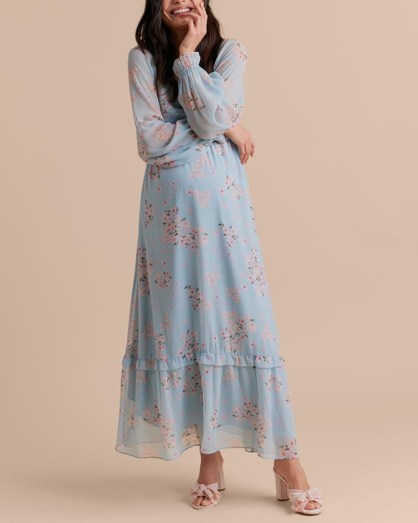 Smocked Bodice Empire Waist Dress - Image 2