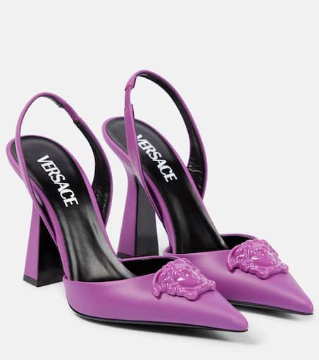 La Medusa Leather Slingback Pumps - Image 2