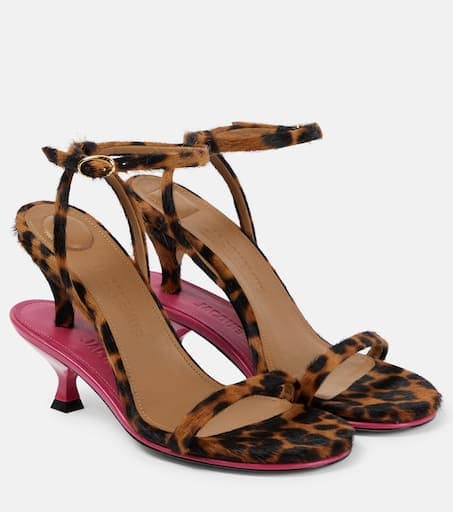 Les Doubles Sandales Calf Hair Sandals - Image 1