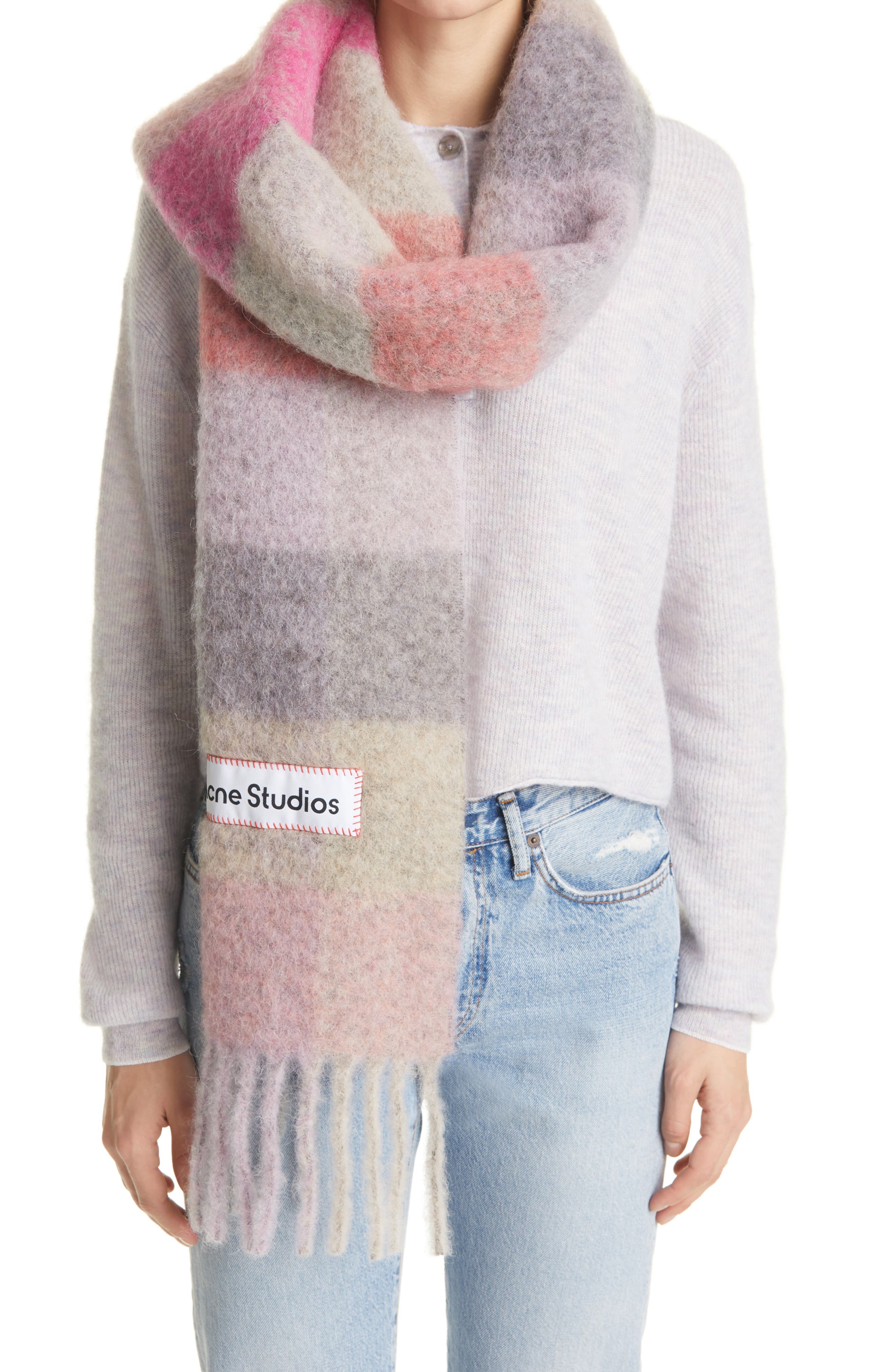 Vally Plaid Alpaca, Wool & Mohair Blend Scarf - Image 2