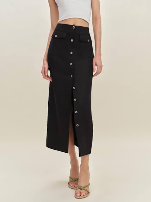 Britt Linen Skirt - Image 2