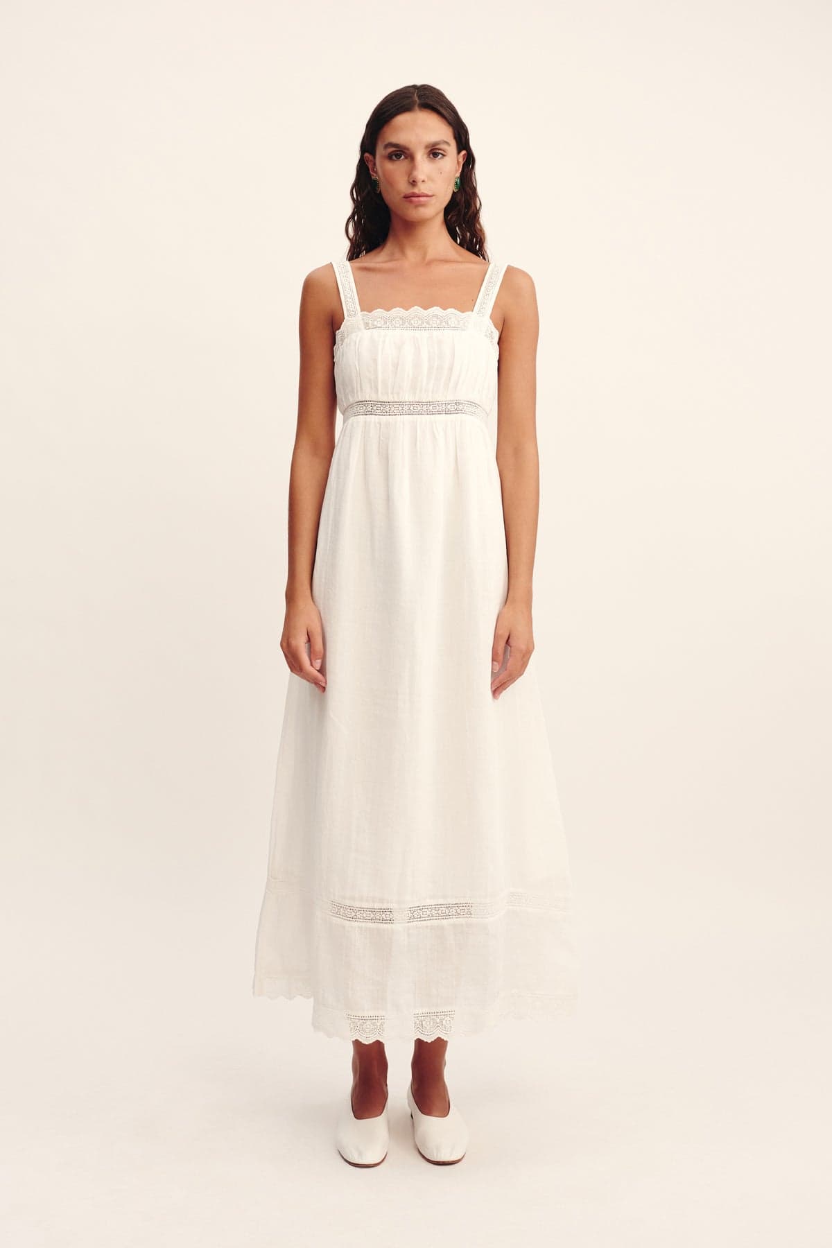 Grace Shift Dress - Vintage White - Image 2