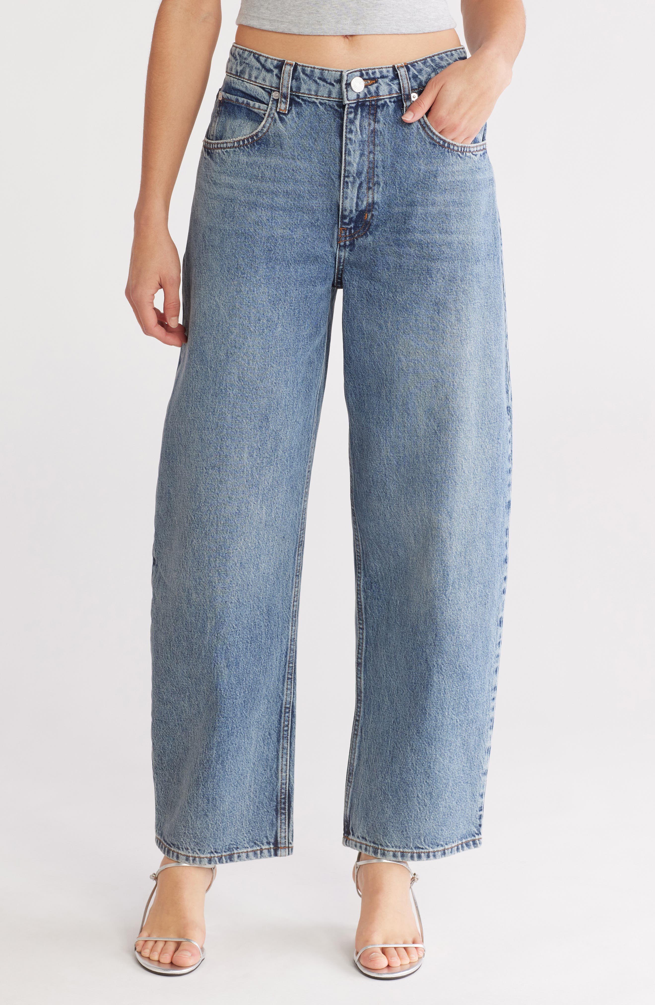 Long Barrel Leg Jeans - Image 1