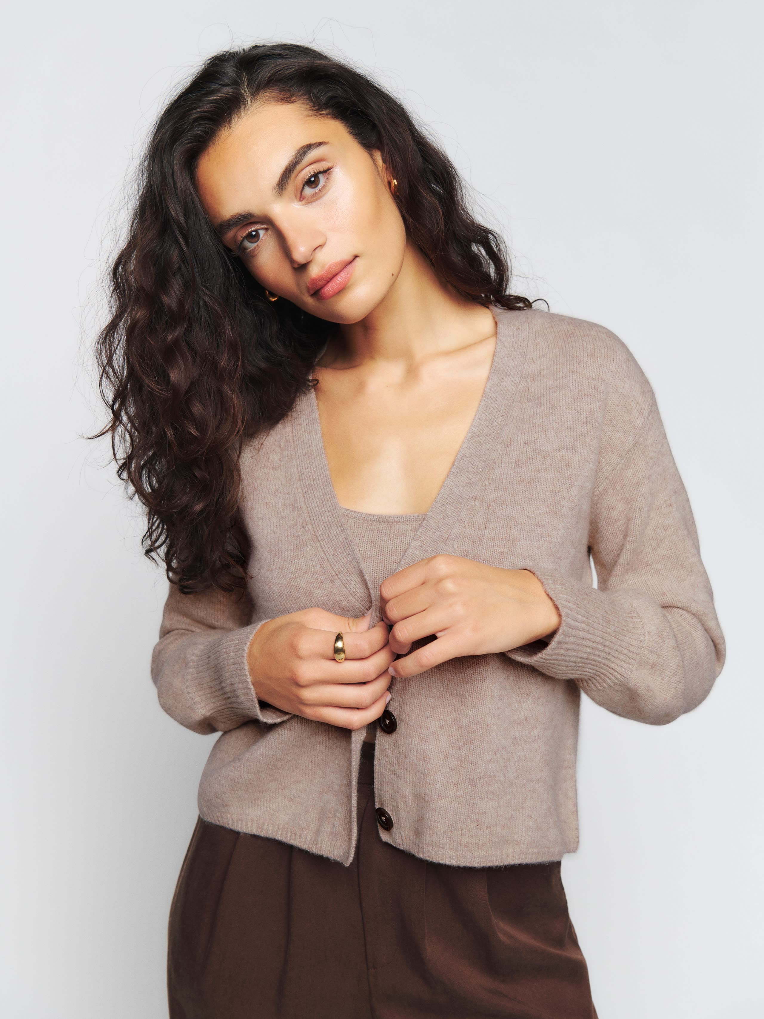 Varenne Cashmere Tank And Cardi Set - Image 2