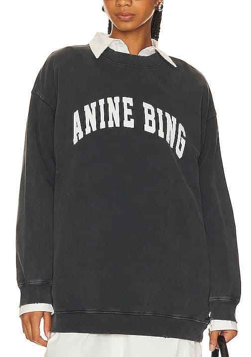 Tyler Sweatshirt In Washed Black - Image 1