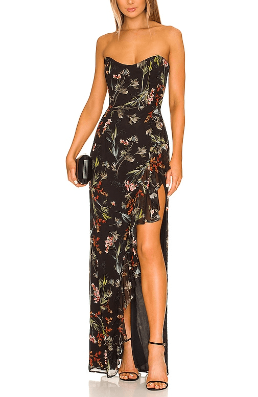 Baby Cakes Gown In Black Floral - Image 1