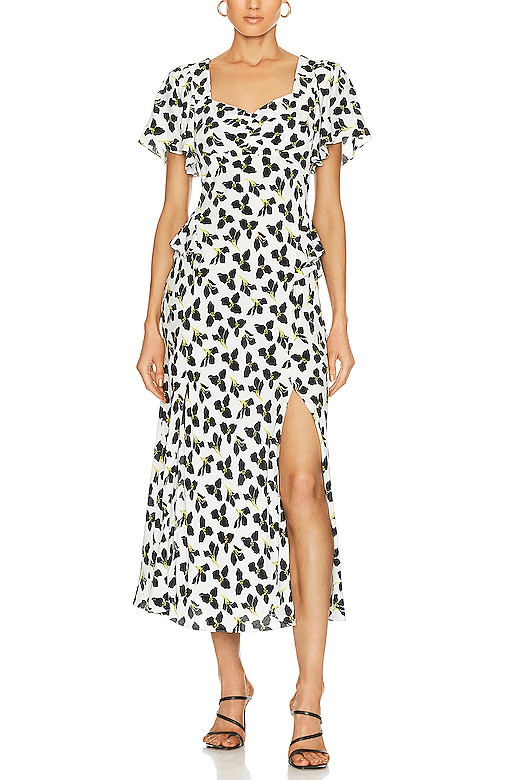 Aurora Dress In Graphic Flower Small Ivory - Image 1
