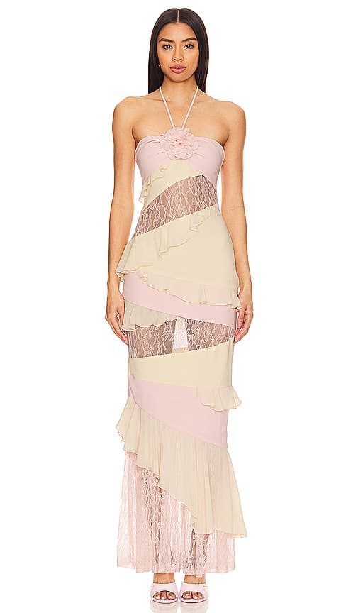 Margo Gown In Light Blush Neutral - Image 2