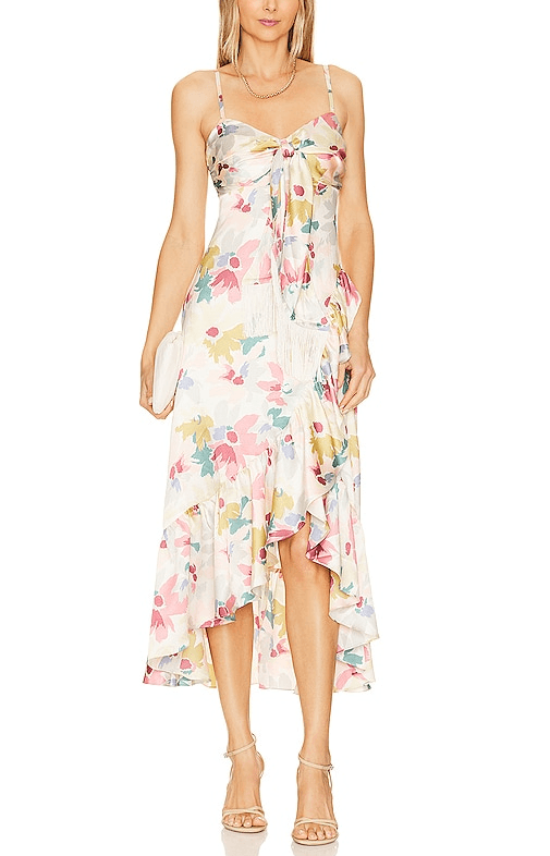 Calista Dress In Ivory Multi - Image 2