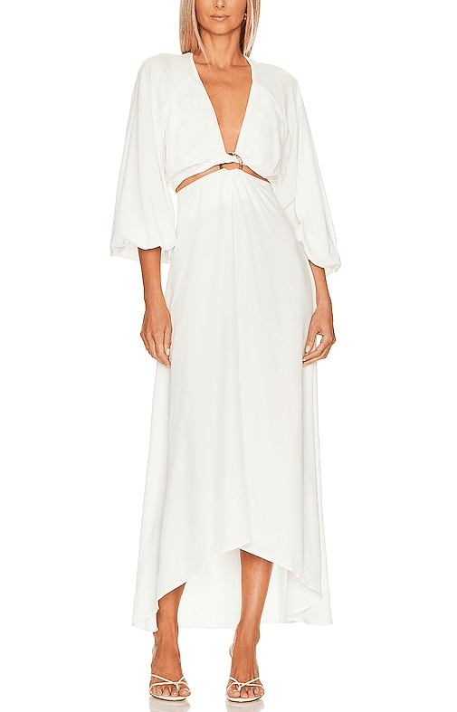 Colette Dress In Cream - Image 2