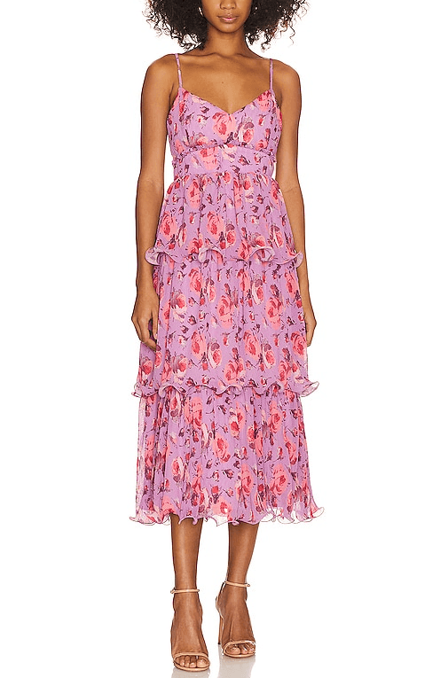 Adriana Dress In Orchid Multi - Image 1