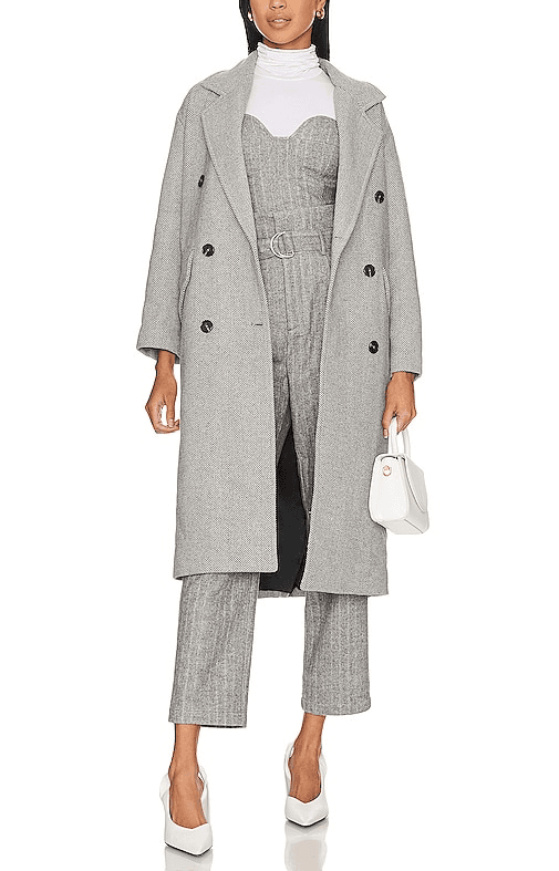 Paola Coat In Heather Grey - Image 2