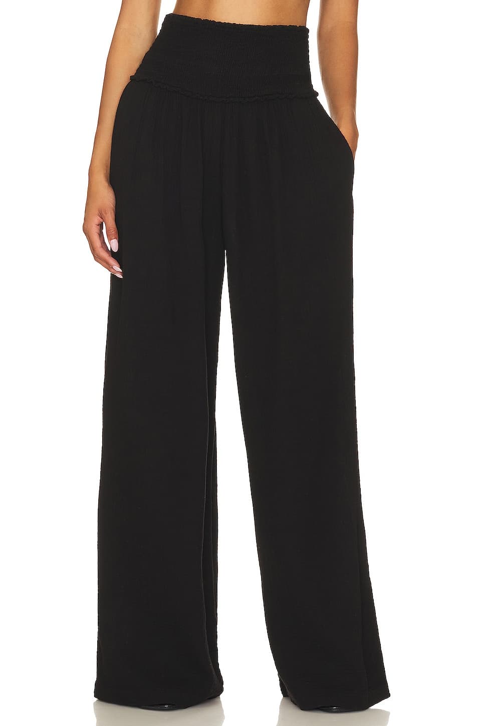 Gauze Smocked Flare Pant - Image 1