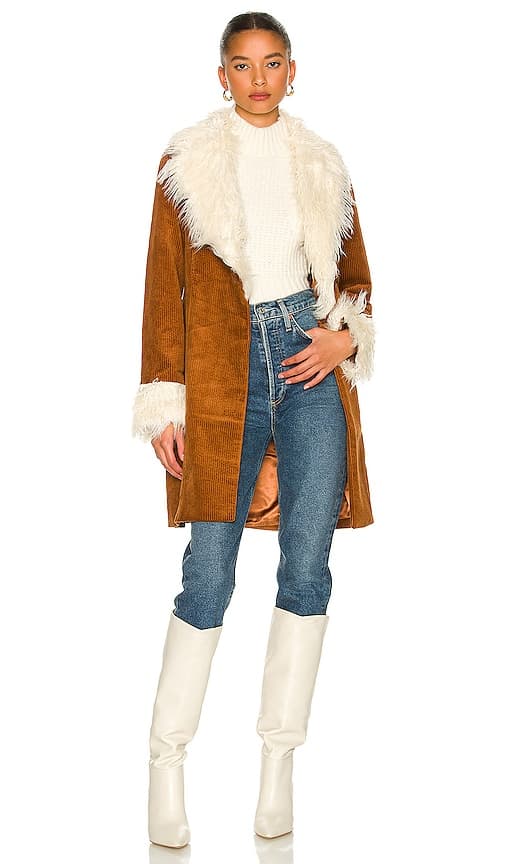 Penny Lane Coat In Sienna Corduroy - Image 2