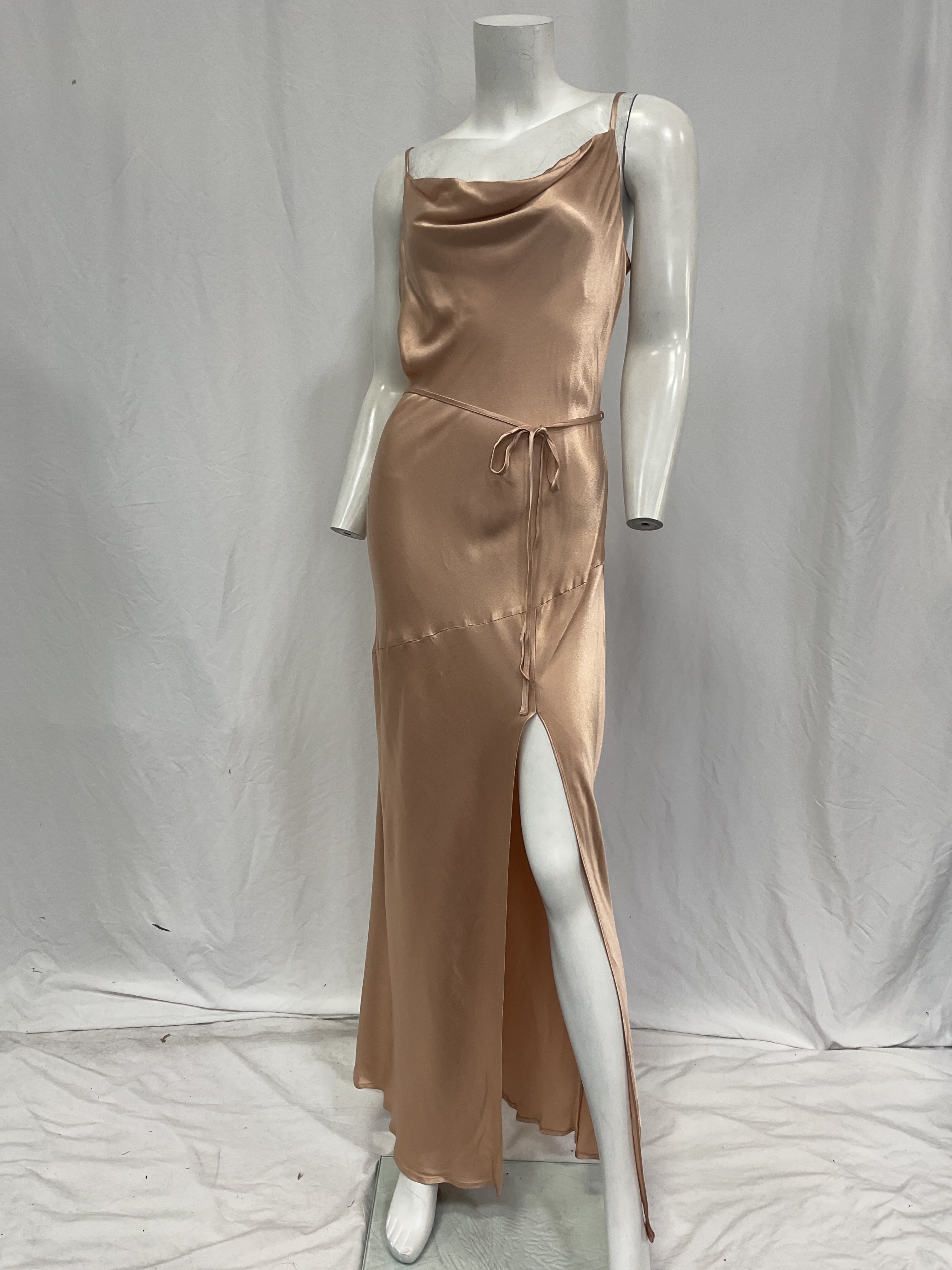 La Lune Bias Cowl Maxi Dress In Desert Rose - Image 3