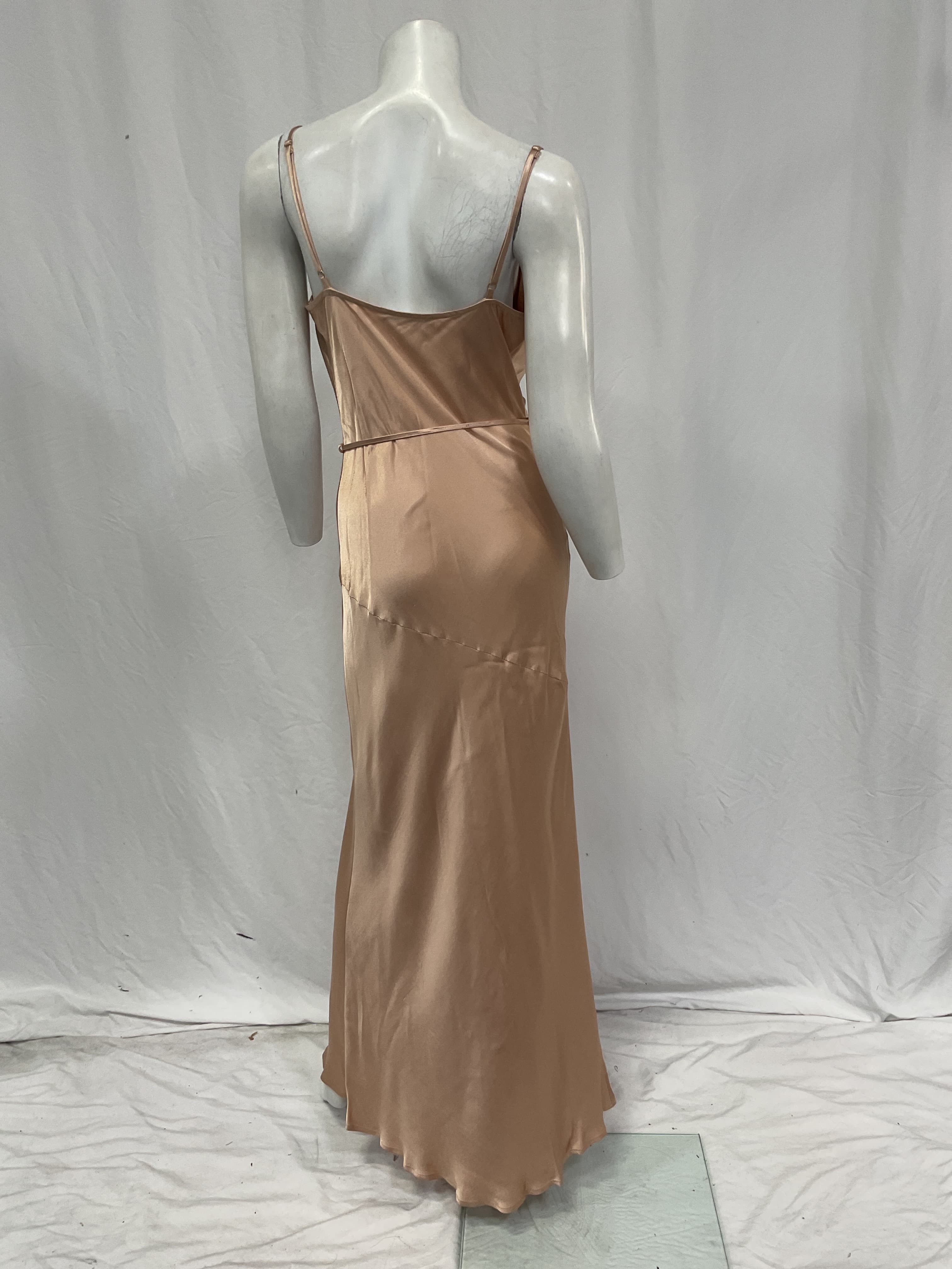 La Lune Bias Cowl Maxi Dress In Desert Rose - Image 4