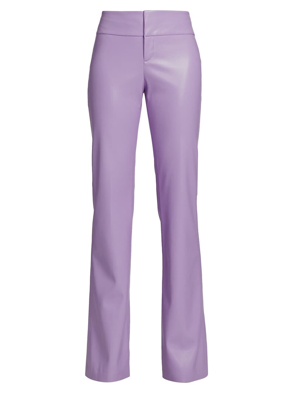 Oliva Vegan Leather Boot-Cut Trousers - Image 1