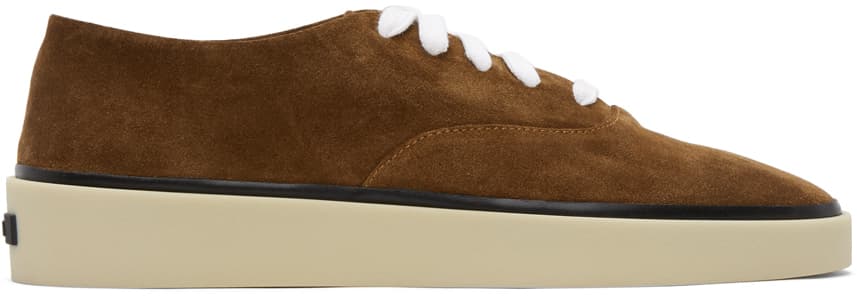 Ermenegildo Zegna Brown Suede Low-Top Sneakers - Image 1