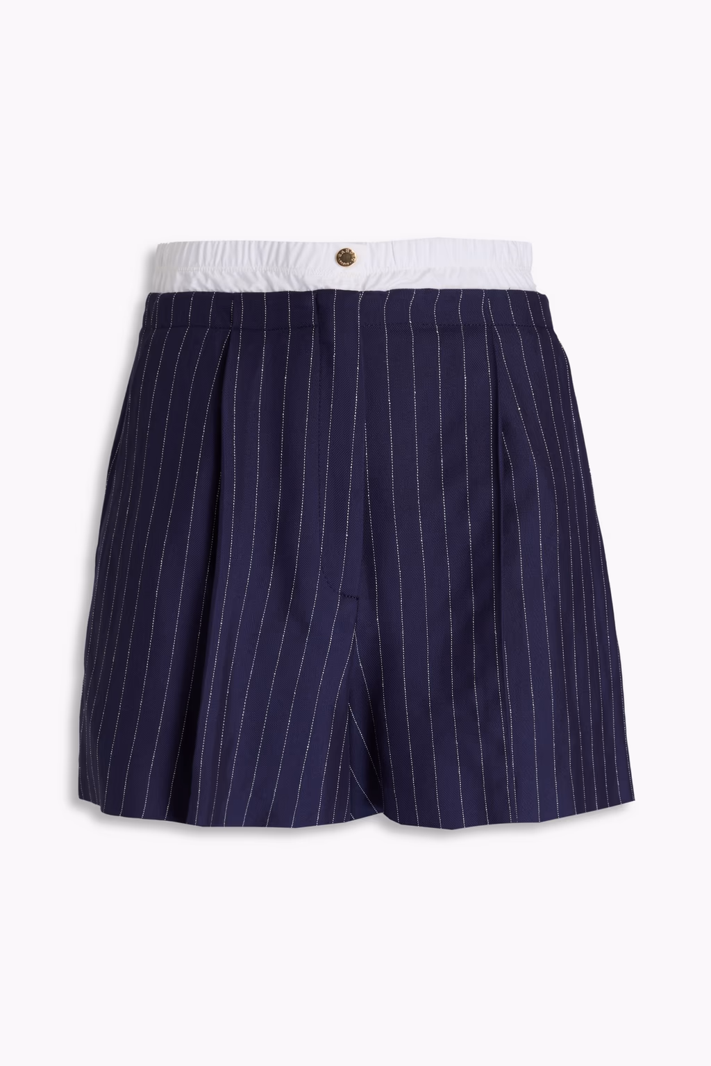 Pinstriped Twill Shorts - Image 1