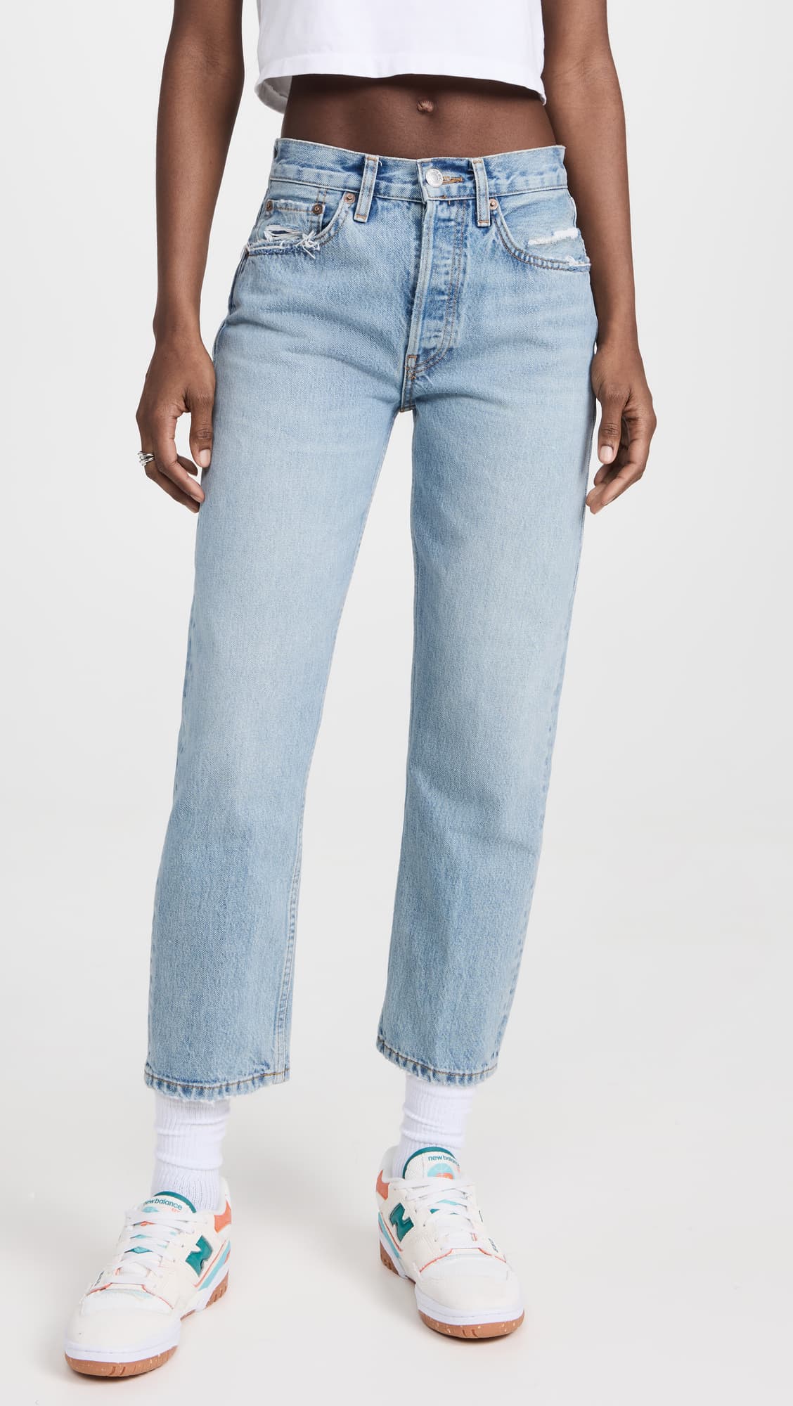 70s Rigid Stove Pipe Jeans - Image 1