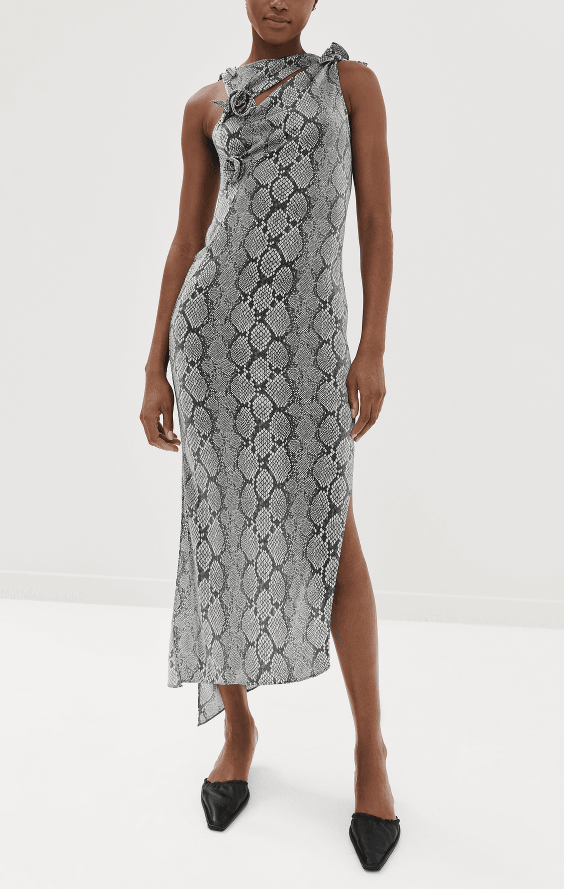 Asymmetric Flower Gown - Image 1