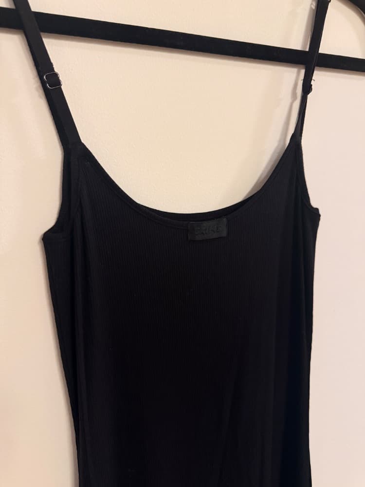 SKIMS Black Ribbed Slip Maxi Dress - Image 4